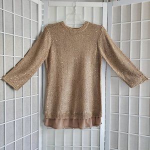 Spring Sweater - Kim Rogers Gold Sequin - Small